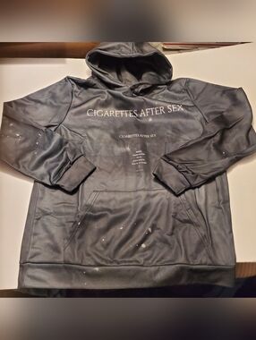 Cigarettes After Sex Dark Grey Tour Pullover Hoodie Sz Large Long Sleeve